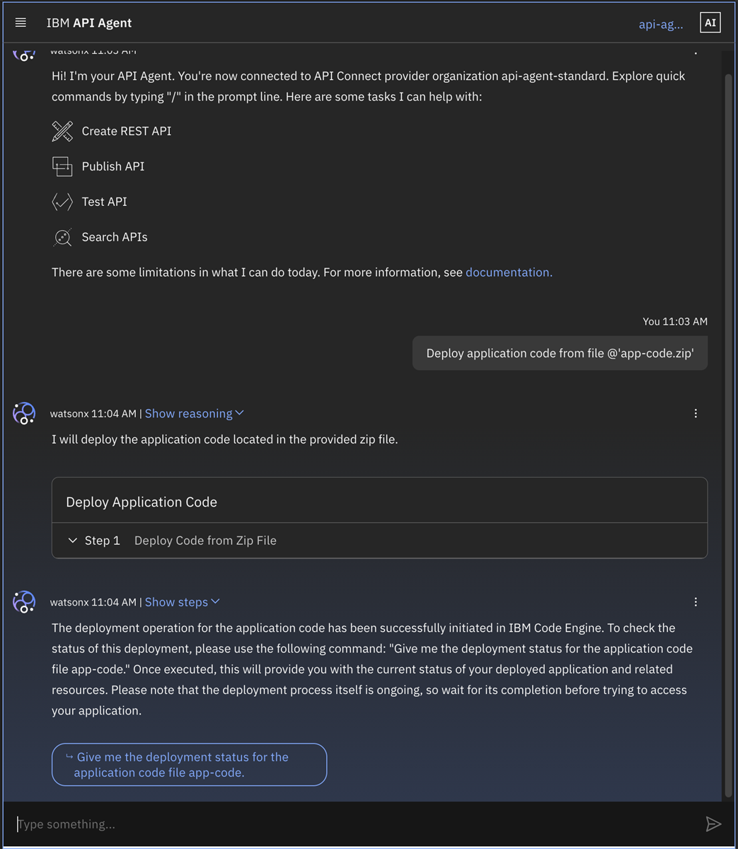 Example of deploying application using source code ZIP File